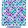 Colorful Mermaid Scales Gradient Shower Curtain For Vibrant Bathroom Decor