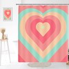 Colorful Modern Simple Lovely Heart Designer Shower Curtain Restroom Shower Curtain Waterproof Washable