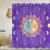 Colorful Modern Sun and Moon Shower Curtain for Bathroom Decor 
