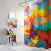 Colorful Mosaic Abstract Triangle Geometric Shower Curtain For Any Bathroom