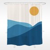 Colorful Mountain Shower Curtain to Bring the Outdoors Inside Your Bathroom