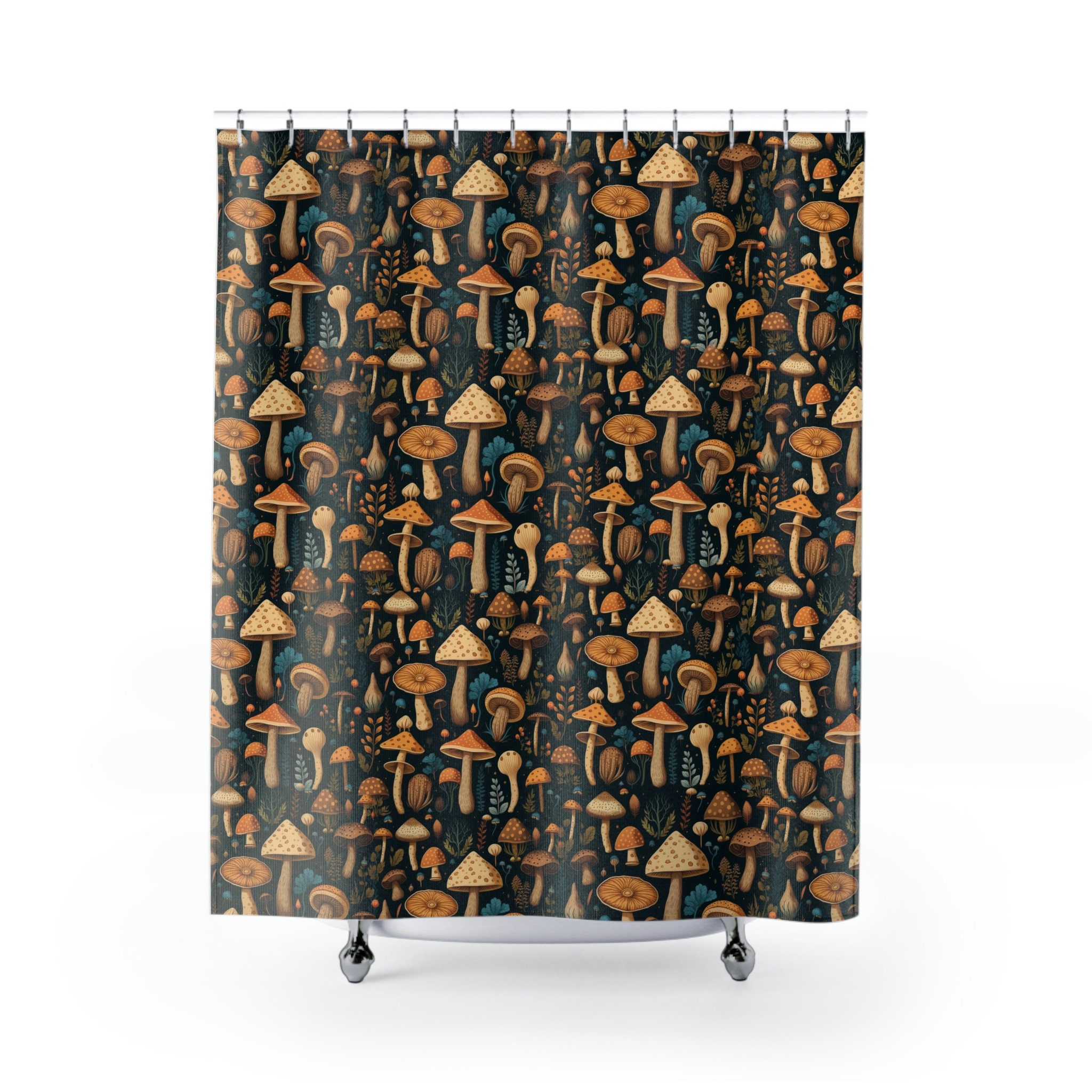 Colorful Mushroom Shower Curtain - A Fun Fungi Experience In Your Bathroom