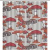 Colorful Mushrooms Waterproof Shower Curtain For Bathroom Decoration
