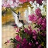 Colorful Nature Painting Shower Curtain for a Serene Bathroom Retreat
