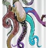 Colorful Octopus Art Sea Animal Waterproof Fabric Shower Curtain for Ocean Lovers