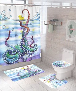 Colorful Octopus Art Shower Curtain to Add a Splash of Color.