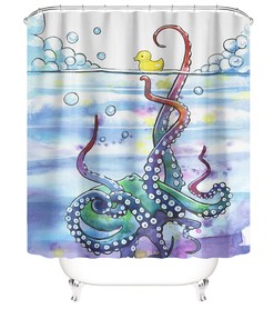 Colorful Octopus Art Shower Curtain to Add a Splash of Color.