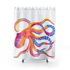 Colorful Octopus Shower Curtain for an Aquatic Themed Bathroom.