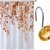 Colorful Orange And Yellow Diamond Shaped Shower Curtain By Gibelle, Beautiful Bathroom Decor Accessory