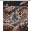 Colorful Owl Shower Curtain for Bathroom Decor, Waterproof Fabric with Unique Roaring Design and Gift Ideas