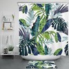 Colorful Palm Leaf Shower Curtain - Vibrant Bathroom Accessory