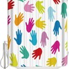 Colorful Palm Prints Shower Curtain For A Vibrant Bathroom