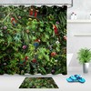 Colorful Parrots And Tropical Leaves Vintage Shower Curtain For Unique Bathroom Decor Ideas