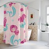 Colorful Patterned Little Mermaid Kids Shower Curtain