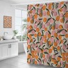 Colorful Peach Fruit Waterproof Shower Curtain for the Bathroom