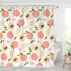 Colorful Peach Fruits Trendy Bathroom Shower Curtain