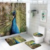 Colorful Peacock Feather Shower Curtain - Vibrant Bathroom Decor