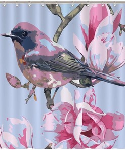 Colorful Petal Print Shower Curtain: Unique and Decorative Bathroom Accessory