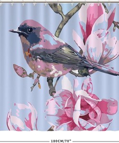 Colorful Petal Print Shower Curtain: Unique and Decorative Bathroom Accessory