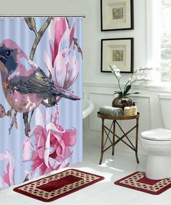 Colorful Petal Print Shower Curtain: Unique and Decorative Bathroom Accessory