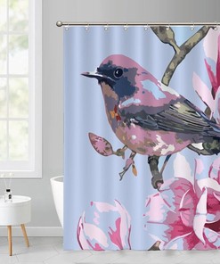 Colorful Petal Print Shower Curtain: Unique and Decorative Bathroom Accessory