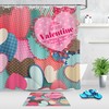 Colorful Pile of Paper Hearts Shower Curtain for Bathroom Decor