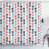 Colorful Pineapples Shower Curtain for Fun Tropical Bathroom Decor