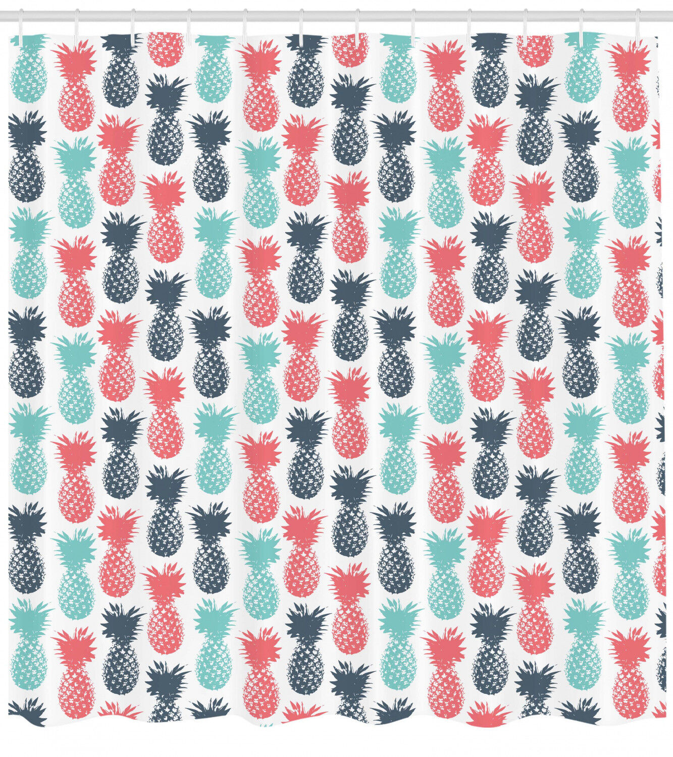 Colorful Pineapples Shower Curtain for Fun Tropical Bathroom Decor