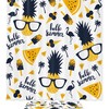 Colorful Pineapples and Flamingos Shower Curtain 