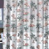 Colorful Pink Flamingos Printed Bathroom Shower Curtain made with Peva Vinyl 