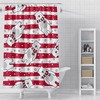 Colorful Polar Bear Stripes Waterproof Bath Shower Curtain