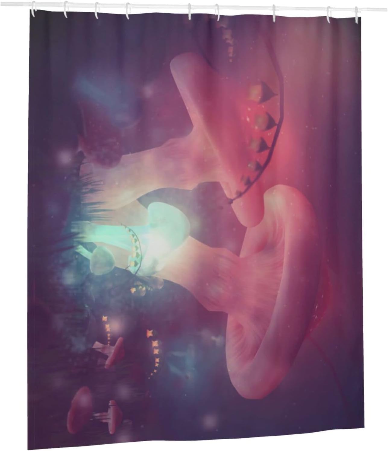 Colorful Psychedelic Trippy Mushroom Shower Curtain with 3D Print