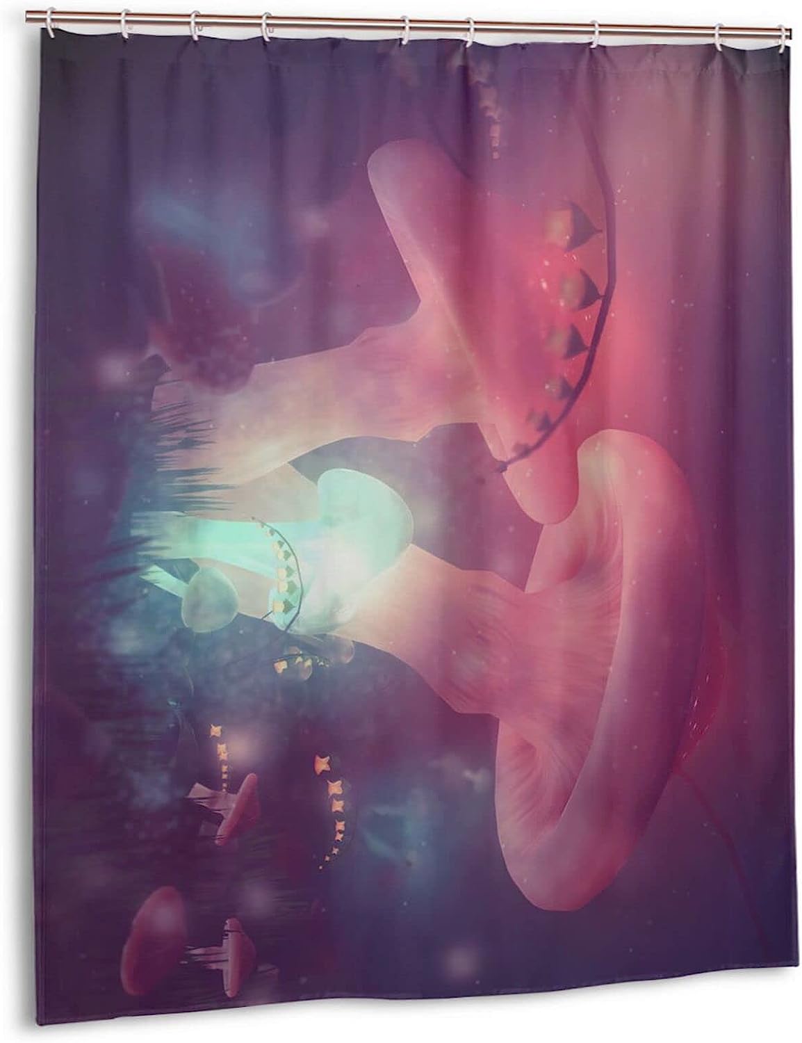 Colorful Psychedelic Trippy Mushroom Shower Curtain with 3D Print