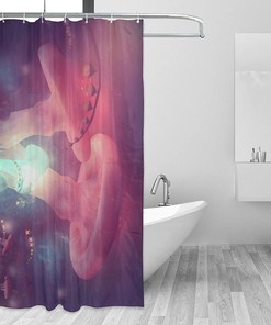 Colorful Psychedelic Trippy Mushroom Shower Curtain with 3D Print