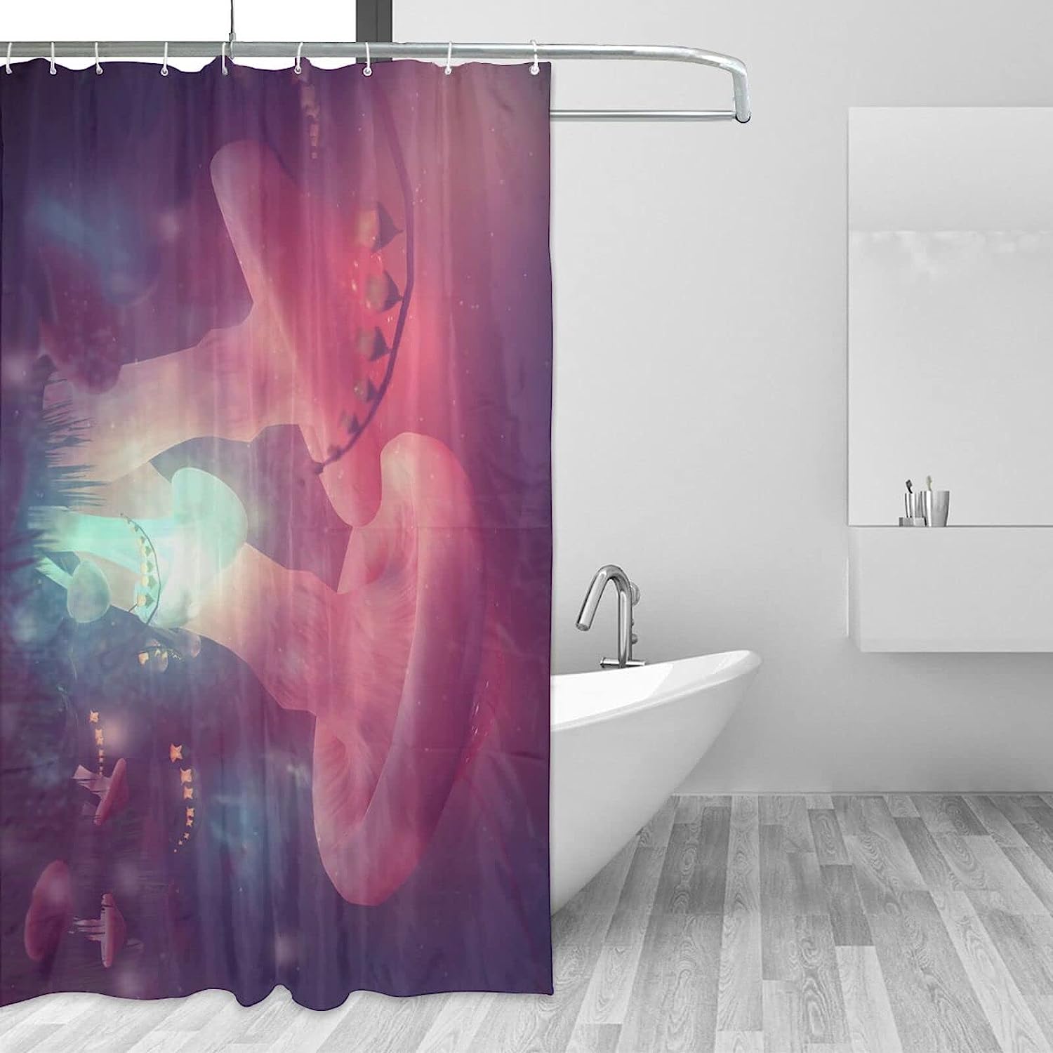 Colorful Psychedelic Trippy Mushroom Shower Curtain with 3D Print