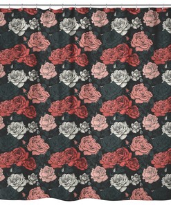 Colorful Rose Pattern Unique Print Shower Curtain for Your Bathroom