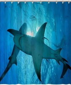 Colorful Sea Animals Shower Curtain - Underwater Creature Bathroom Decor