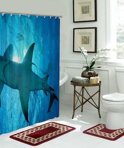 Colorful Sea Animals Shower Curtain - Underwater Creature Bathroom Decor