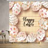 Colorful Shower Curtain With Easter Bunny & Eggs - Cute Cartoon Bathroom Decor