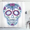 Colorful Sketch Sugar Skull Shower Curtain for Bathroom Decor