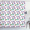 Colorful Skull Hearts Print Shower Curtain for a Fun and Playful Bathroom