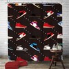 Colorful Sneaker Basketball Print Shower Curtain for Sports Boys Waterproof Bathroom Panels