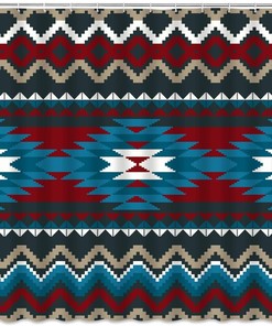 Colorful Southwest Navajo Geometric Shower Curtain