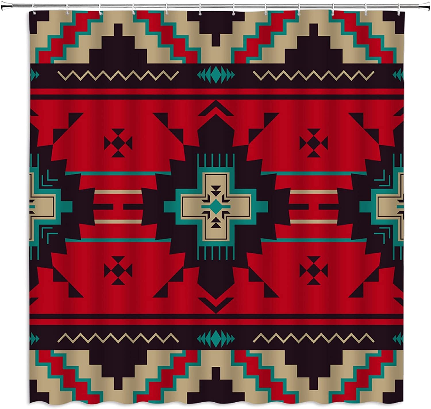 Colorful Southwest Tribal Navajo Geometric Shower Curtain