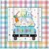 Colorful Spring Buffalo Check Plaid Easter Truck Shower Curtain By Allenjoy - Festive And Easy Care Machine Washable