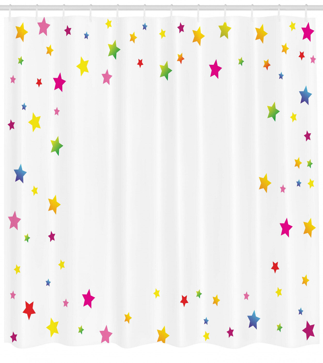 Colorful Star Shower Curtain for Vibrant Bathroom Decor