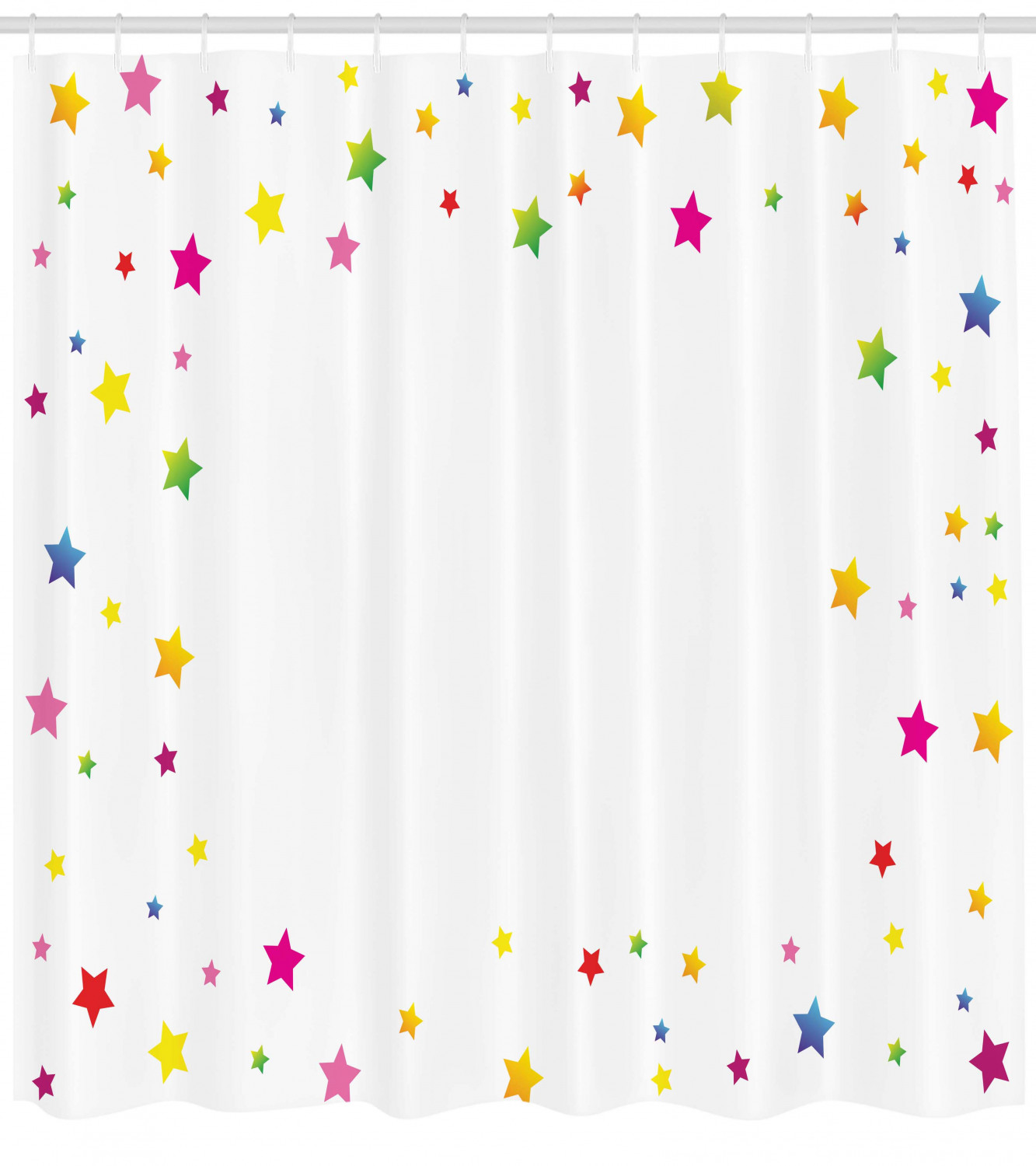 Colorful Star Shower Curtain for Vibrant Bathroom Decor