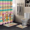 Colorful Stripe Ice Cream Lemon Shower Curtain for Fun Bathroom Decor