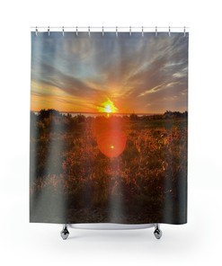 Colorful Stripe Pattern Shower Curtain, Vibrant Bathroom Decor