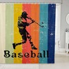 Colorful Stripes Shower Curtain With Rustproof Hooks For Fun Bathroom Decor